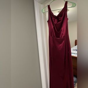 Cowl neck satin gown